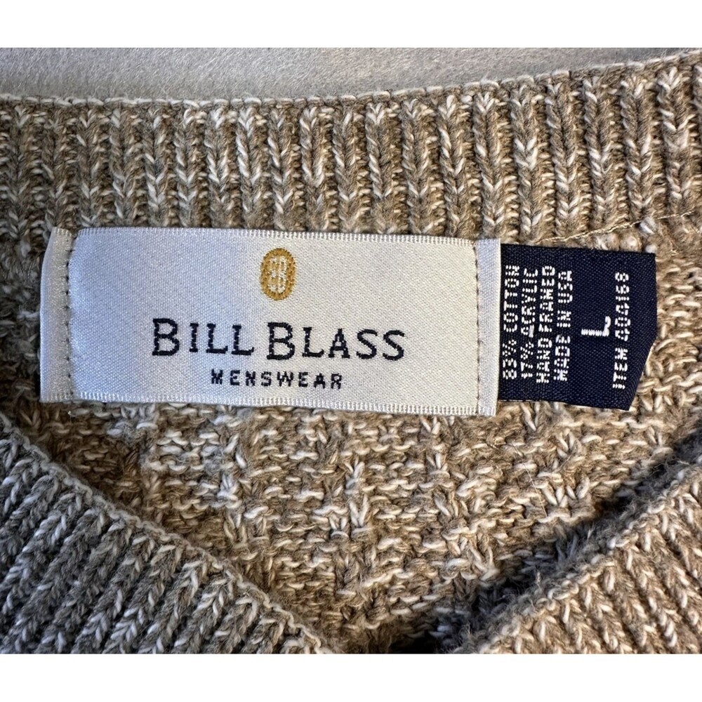 Bill Blass Men’s Handmade Fishermen Knit Sweater Size Large Cotton/Acrylic